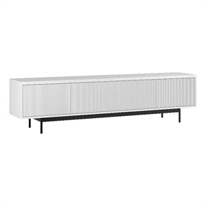 Henn&Hart 78.5&quot White MDF/Metal TV Stand