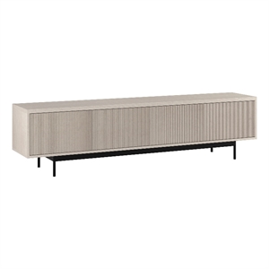 Henn&Hart 78.5&quot Alder White MDF/Metal TV Stand