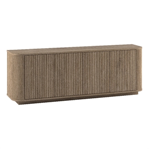 Henn&Hart 68&quot Antiqued Gray Oak MDF/PVC TV Stand