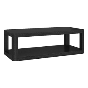 Henn&Hart 47.25&quot Black Grain MDF Coffee Table