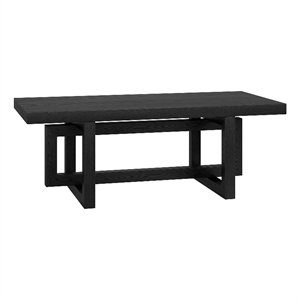 Henn&Hart 47.25&quot Black Grain MDF Coffee Table