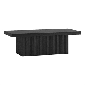 Henn&Hart 47.5&quot Black Grain MDF Coffee Table