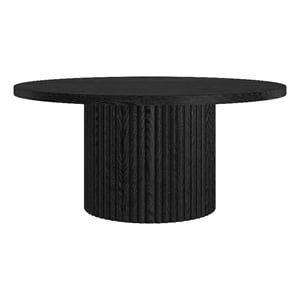 Henn&Hart 32&quot Black Grain MDF Coffee Table