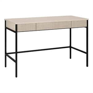 Henn&Hart 47.63&quot Alder White MDF/PVC/Metal Home Office