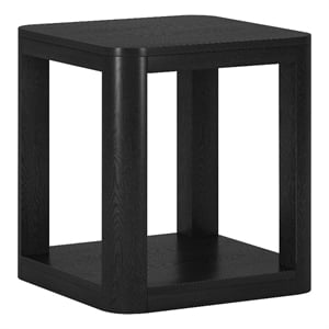 Henn&Hart 20&quot Black Grain MDF Side Table