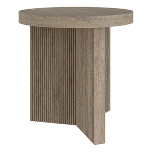 Henn&Hart 22&quot Antiqued Gray Oak MDF Side Table
