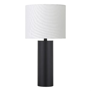 Henn&Hart 8&quot Blackened Bronze Metal/Fabric Mini Lamp