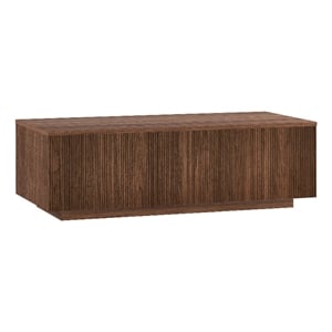 Henn&Hart 47.5&quot Satin Walnut MDF Coffee Table