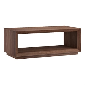 Henn&Hart 47.5&quot Satin Walnut MDF Coffee Table