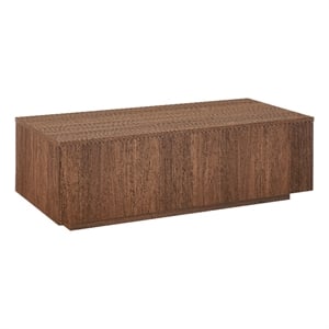 Henn&Hart 47.5&quot Satin Walnut MDF Coffee Table