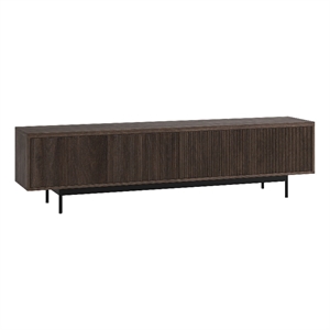 Henn&Hart 78.5&quot Alder Brown MDF/Metal TV Stand