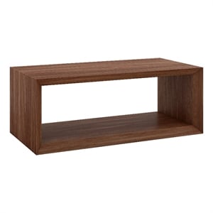 Henn&Hart 48&quot Satin Walnut MDF Coffee Table