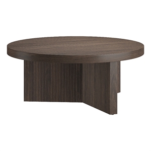 Henn&Hart 36&quot Alder Brown MDF/PVC Coffee Table