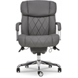 La-Z-Boy Sutherland Bonded Leather Office Chair w/Padded Arms in Moon Rock Gray