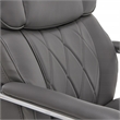 La-Z-Boy Sutherland Bonded Leather Office Chair w/Padded Arms in Moon Rock Gray