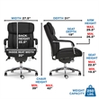 La-Z-Boy Sutherland Office Chair with Padded Arms Jet Black