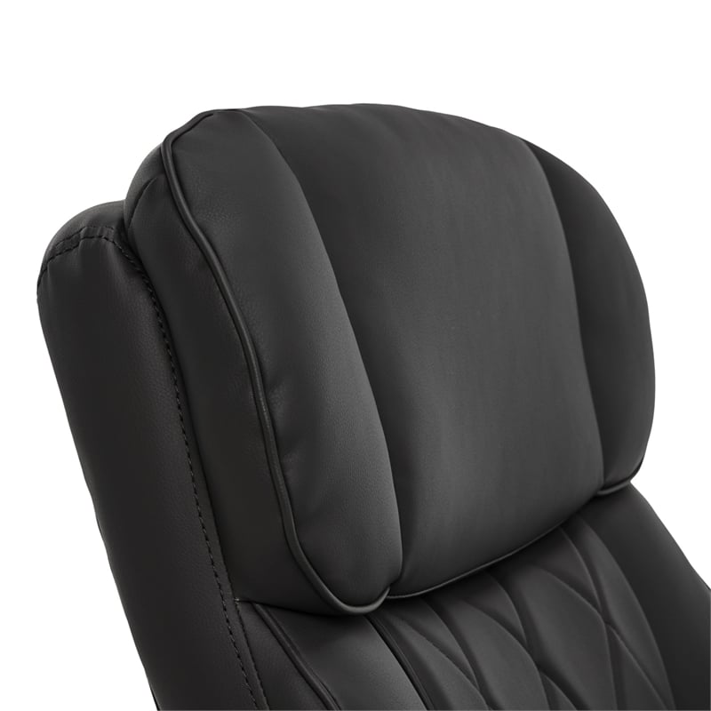 La-Z-Boy Sutherland Office Chair with Padded Arms Jet Black