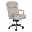 La-Z-Boy Sutherland Fabric Upholstered Office Chair w/Padded Arms in Soft Cream