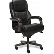 La-Z-Boy Delano Bonded Leather Upholstered Executive Office Chair in Jet Black