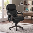 La-Z-Boy Delano Bonded Leather Upholstered Executive Office Chair in Jet Black