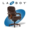 La-Z-Boy Delano Faux Leather Executive Office Chair in Chestnut Brown