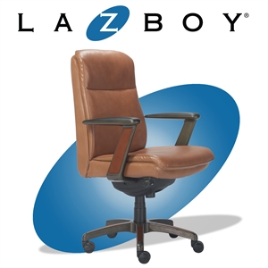 la-z-boy dawson executive office chair brown