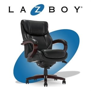 la-z-boy bellamy executive office chair in bonded leather