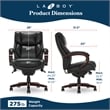 La-Z-Boy Bellamy Executive Office Chair with Memory Foam Black Bonded Leather