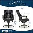 La-Z-Boy Harnett Big & Tall Executive Chair Black Bonded Leather