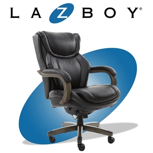 la-z-boy harnett big & tall executive chair black bonded leather