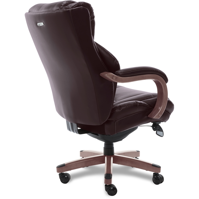 LaZBoy Big & Tall Executive Chair Coffee Brown Bonded Leather Cymax