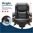 La-Z-Boy Delano Big & Tall Executive Office Chair Mahogany Black Bonded Leather