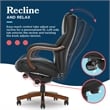 La-Z-Boy Delano Big & Tall Executive Office Chair Mahogany Black Bonded Leather