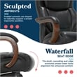 La-Z-Boy Delano Big & Tall Executive Office Chair Mahogany Black Bonded Leather