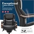 La-Z-Boy Delano Big & Tall Executive Office Chair Mahogany Black Bonded Leather