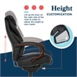 La-Z-Boy Hyland Modern Metal Executive Office Chair Black Bonded Leather