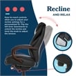 La-Z-Boy Hyland Modern Metal Executive Office Chair Black Bonded Leather