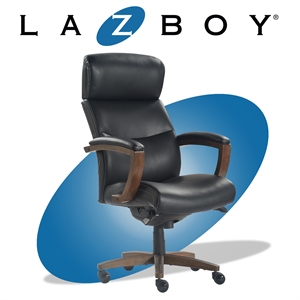 la-z-boy modern greyson executive office chair black