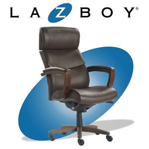 la-z-boy modern greyson executive office chair brown