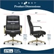 La-Z-Boy Modern Melrose Executive Office Chair Black Bonded Leather