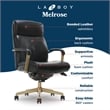 La-Z-Boy Modern Melrose Executive Office Chair Black Bonded Leather