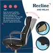 La-Z-Boy Modern Melrose Executive Office Chair Black Bonded Leather