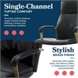 La-Z-Boy Modern Melrose Executive Office Chair Black Bonded Leather
