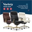 La-Z-Boy Modern Melrose Executive Office Chair Black Bonded Leather