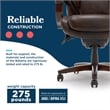 La-Z-Boy Bellamy Executive Office Chair with Memory Foam Brown Bonded Leather