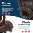 La-Z-Boy Bellamy Executive Office Chair with Memory Foam Brown Bonded Leather