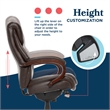 La-Z-Boy Bellamy Executive Office Chair with Memory Foam Brown Bonded Leather