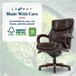 La-Z-Boy Bellamy Executive Office Chair with Memory Foam Brown Bonded Leather