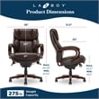 La-Z-Boy Bellamy Executive Office Chair with Memory Foam Brown Bonded Leather