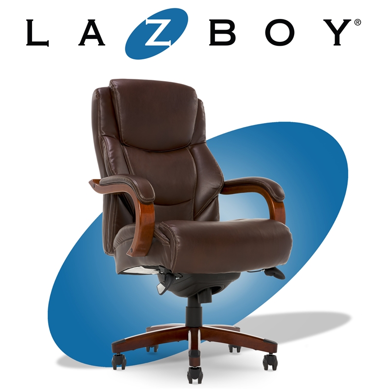 La Z Boy Delano Big Tall Executive Office Chair Mahogany